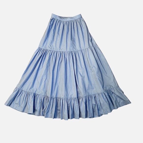 Abercrombie Womens Maxi Skirt Blue XS Gypsy Western Peasant Style Cottagecore - Picture 2 of 12